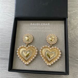 BaubleBar Gold Heart Earrings